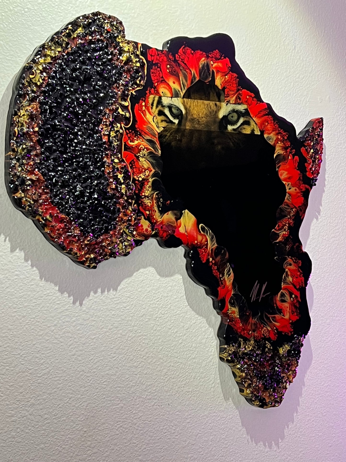 BEAUTIFUL EPOXY AFRICA WALL MOUNT
