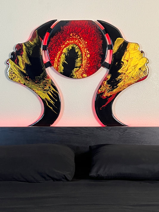Dual Queen Epoxy Art
