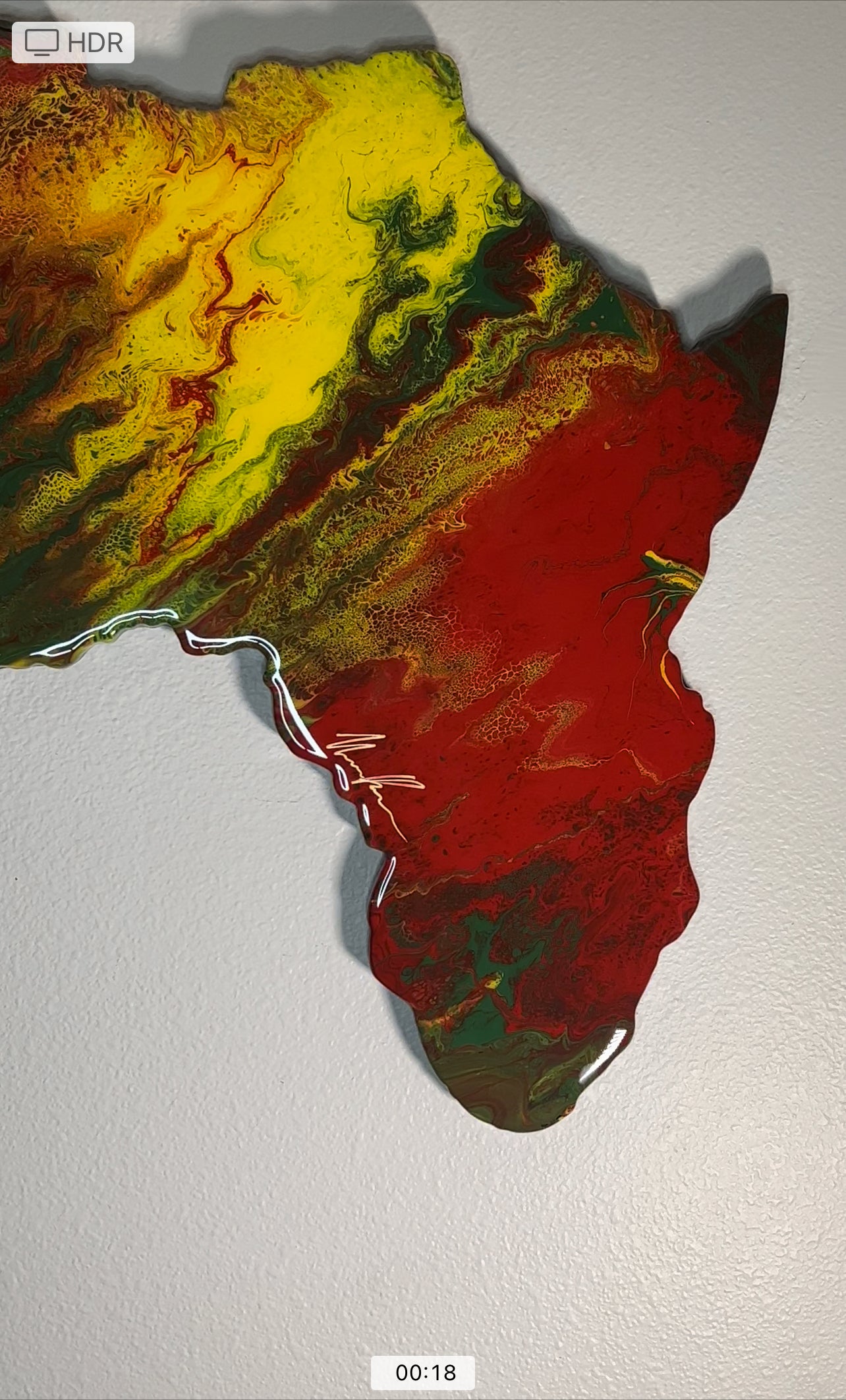 BEAUTIFUL EPOXY AFRICA WALL MOUNT