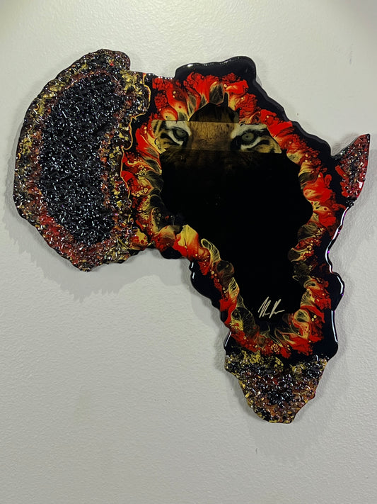 BEAUTIFUL EPOXY AFRICA WALL MOUNT