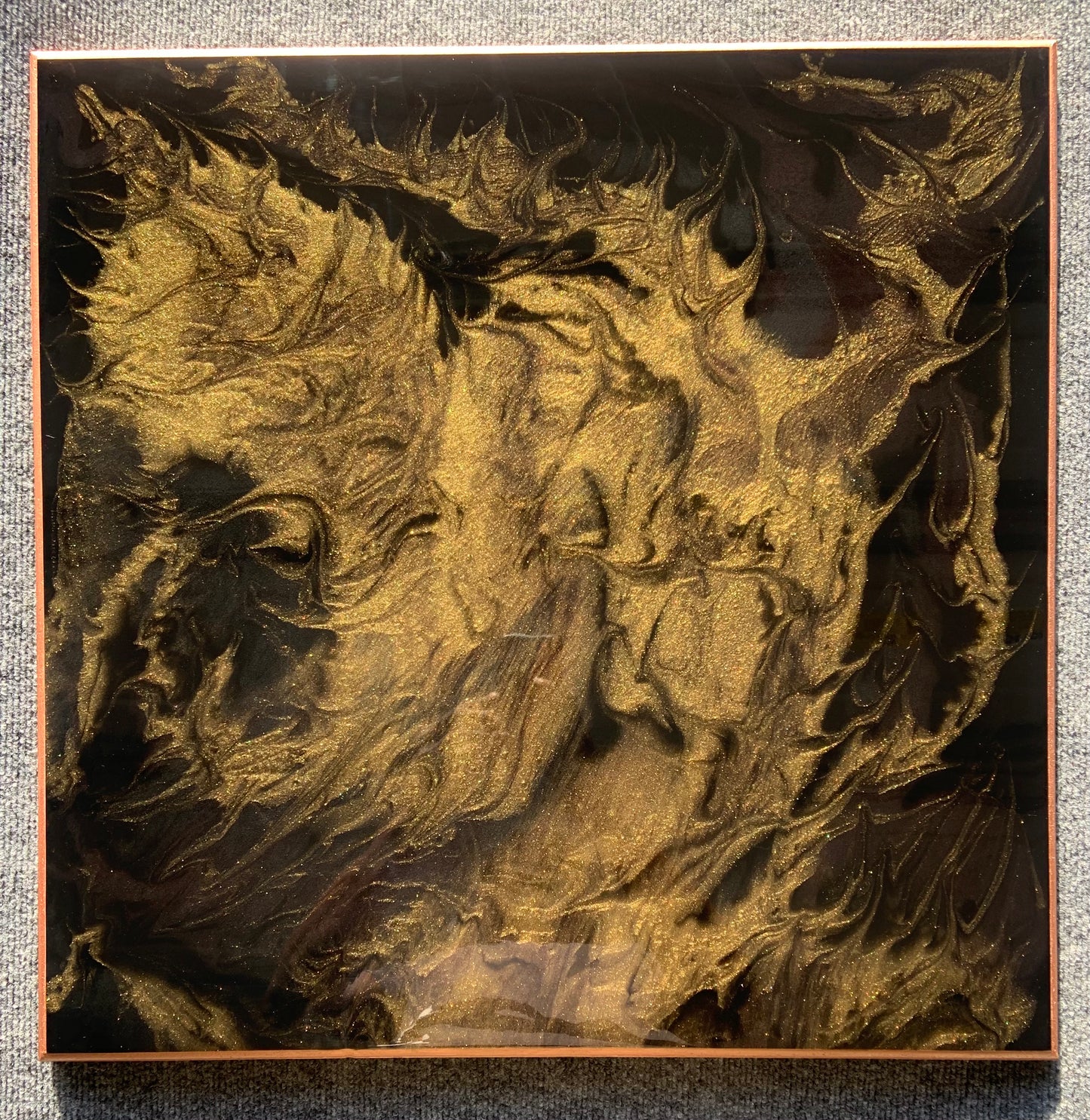 Gold and black  epoxy Art